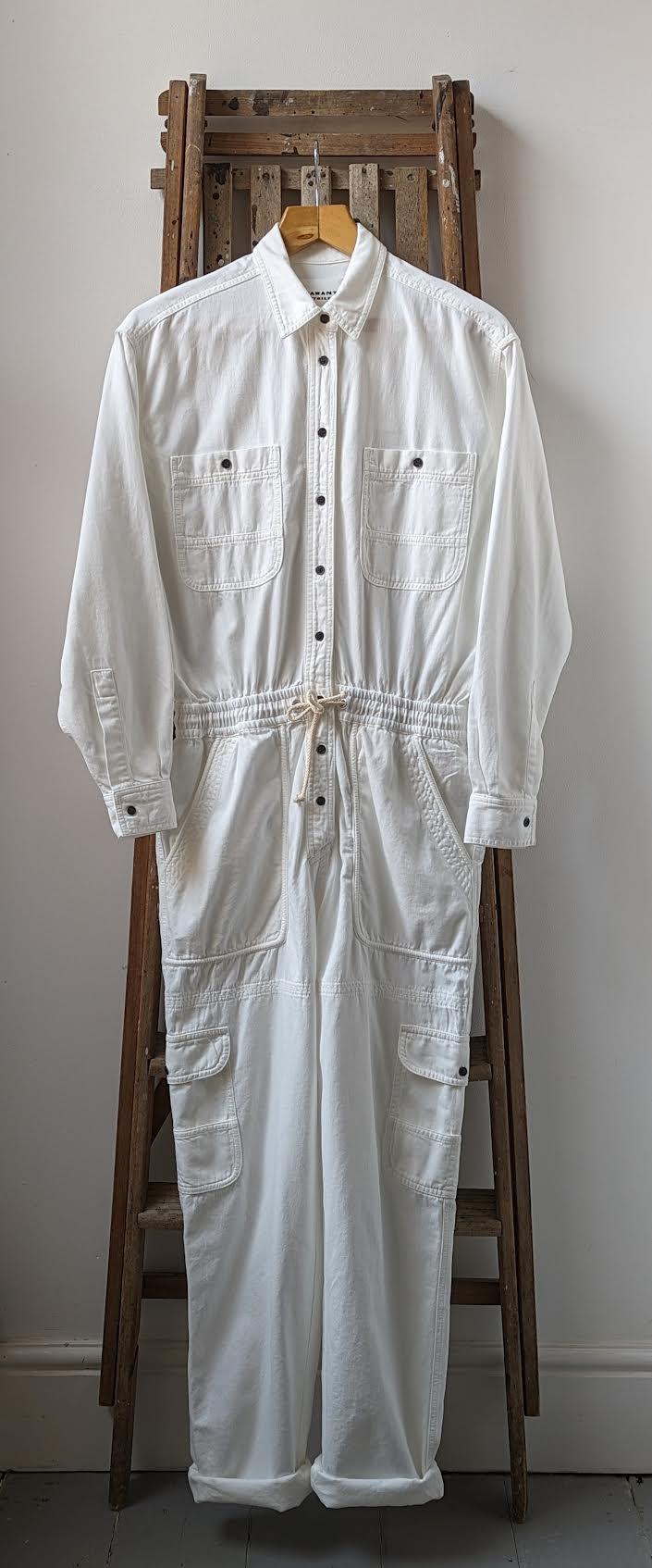 Isabel Marant Etoile - Veado White Overall - 32 The Guild 