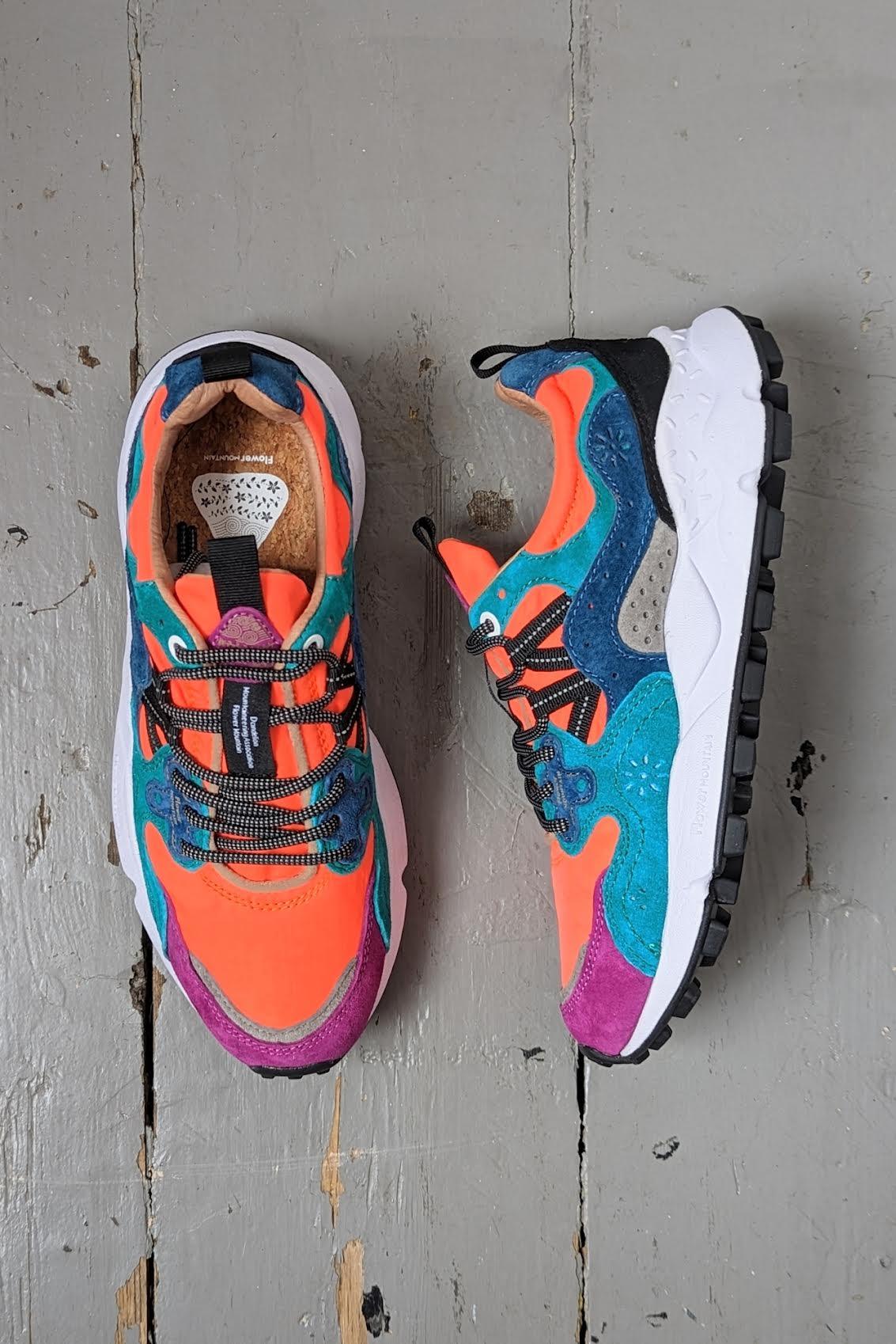Flower Mountain - Yamano Orange & Violet Sneakers - 32 The Guild 
